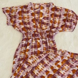 Pink Lily tie dye maxi dress